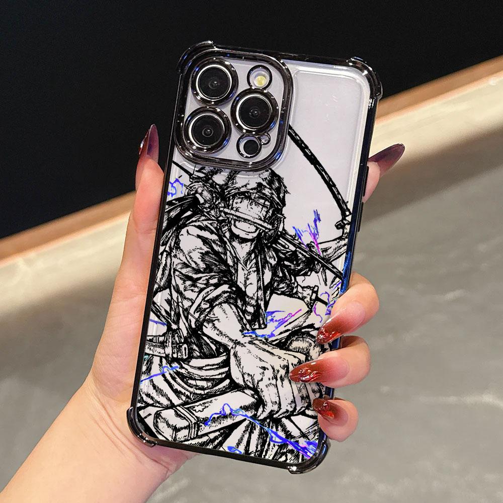 Japan O-One Piece Art Soft Funda For iPhone 17 Pro 16 15 14 13 12 11 Pro Max Case 17 Plus 17E 16E 17Air Protection Phone Cover