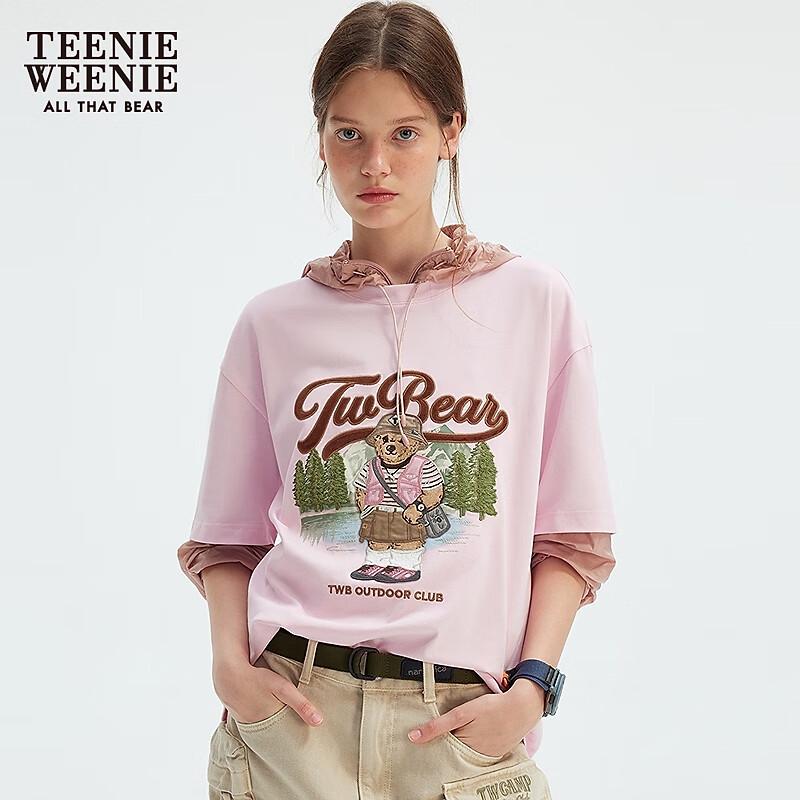 Teenie Weenie Women's Embroidered Bear T-Shirt