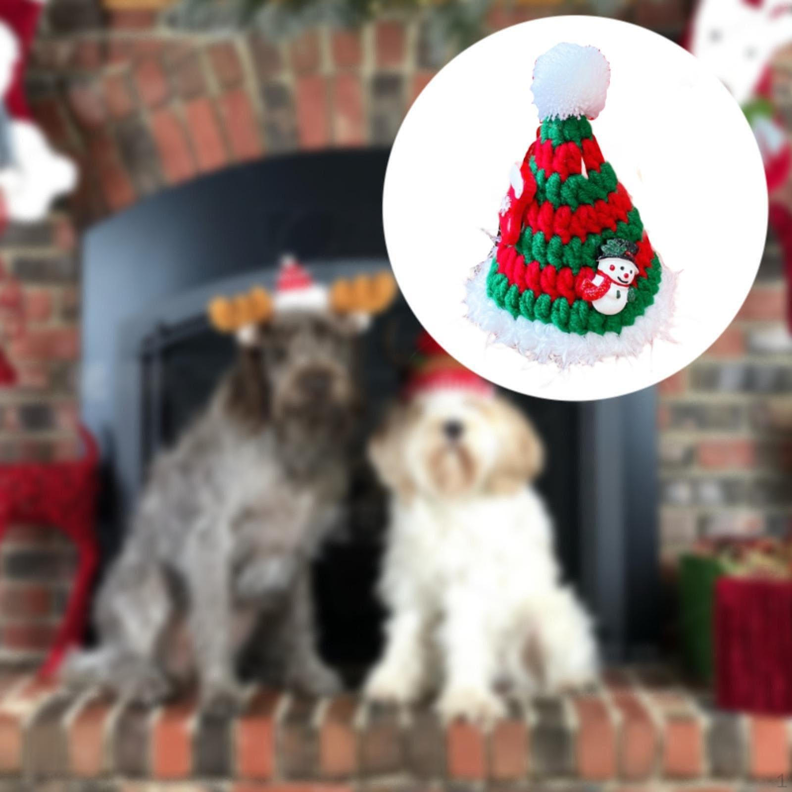 

Рождественская шапка для собак, косплей, фотореквизит, праздничные украшения, головные уборы для домашних животных для повседневного костюма M_red green