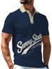 Men'S Outdoor Polo Shirt, Multi-Size Available, Letter Print Fashionable And Comfortable, Men'S Top Suitable for Hiking And Outdoor Leisure, Casual