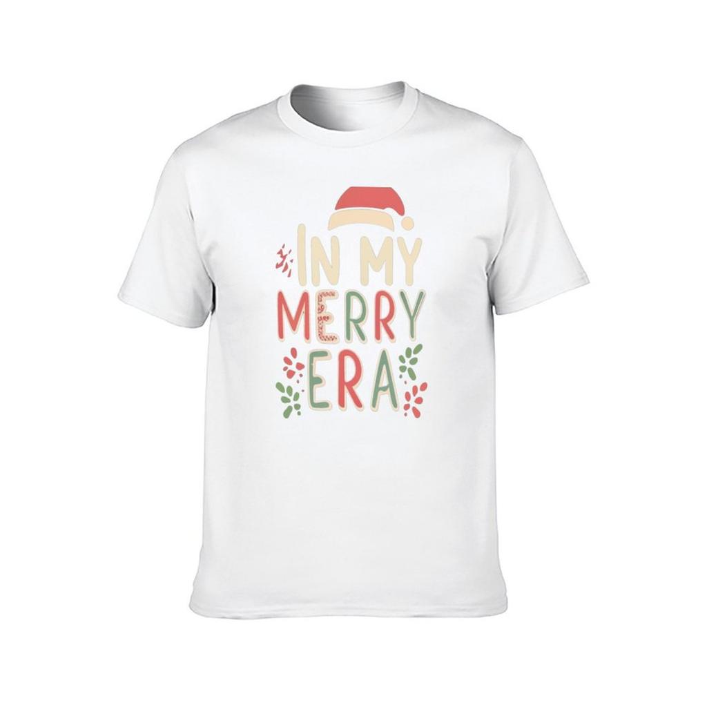Christmas In My Merry Era Xmas Holiday Christmas TShirt t shirts for man pack white man t shirts cotton TShirt