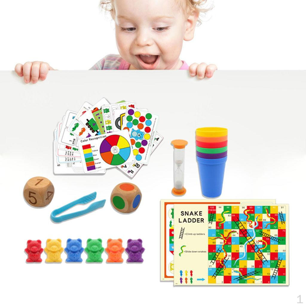 Children Addition and Subtraction Counting Sorting Bears Matching Game Playset Fun Math Learning for