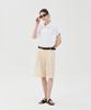 PINBLACK Belted Single-Pleat Bermuda Pants Beige