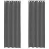 VidaXL Rideaux en voile avec œillets 2 pcs gris foncé 140x260 cm, rideau en filet, rideau transparent, voile de fenêtre, 4102081