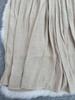 European & American A-line Pleated Cotton Linen Skirt with Elastic Waist - Mid-Length, Versatile, Women's