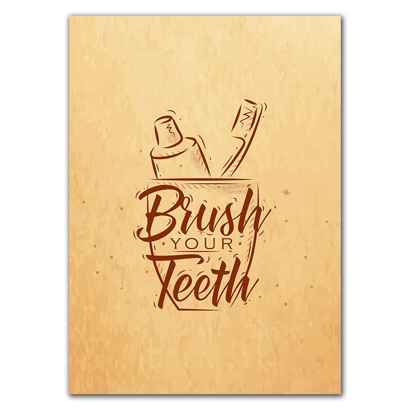 Zitat Bild Toilette Badezimmer Wanddekoration Leinwand Malerei Pinsel Leinwand Kunst Poster Mode Schwarz Weiß Waschraum Drucke HD2893