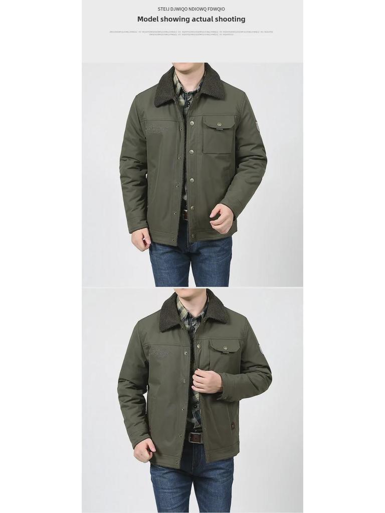 Men's Winter Thickened Casual Jacket for Middle-aged & Elderly