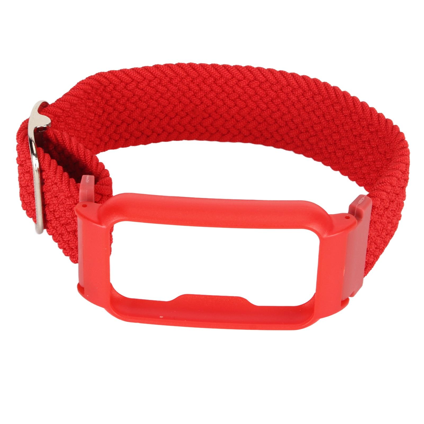 

Nylon Watchband Replacemen Wirstband Adjustable Sports Breathable Watchband with Case for Oppo Free Red with Red Case Red with Red Case