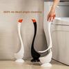Swan toilet brush, household no dead ends bathroom creative cleaning toilet set, long handle silicone