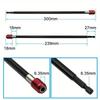 1pc Hexagonal Handle Red Extended Quick Release Self-locking Extension Rod Extension Rod 300mm Screwdriver Extension Rod Tool