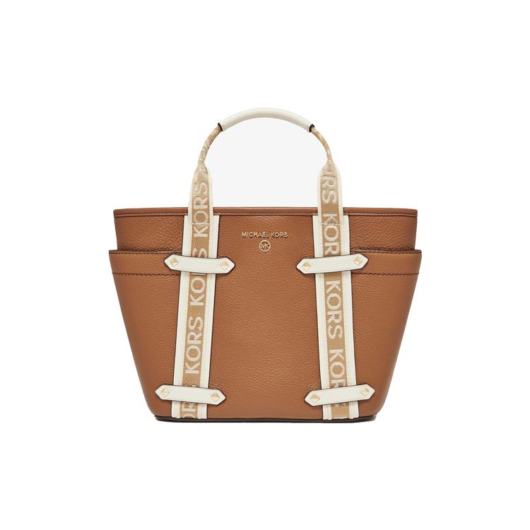 

Новая холщовая сумка-тоут MICHAEL KORS Maeve из коровьей кожи, сумка-тоут, сумка для покупок, наплечная сумка, ручная сумка, трубы, женская, коричневая 30F2G5VT1L-105 32.0*11.9*21.1CM