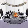 Dark Halloween Aesthetic Decor Tablecloth, Black Lace Spider Web Table Cover, Spooky Gothic Lamp Shade for Masquerade, Party, Dinner Decoration