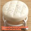 Low Stool with Pulley Waterproof Leather Soft Stool Portable Circular Stool Thickening Sponge Chairs Home Shoe Changing Chair