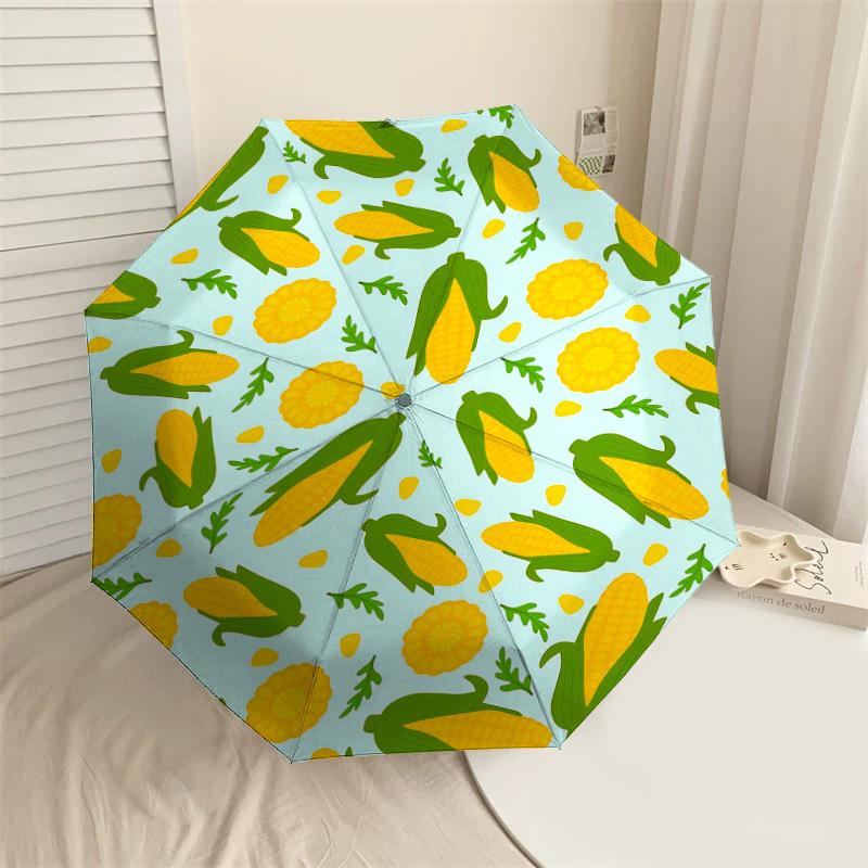

1PC corn leaves Umbrella-8-Rib Reinforced, Automatic Open, Lightweight & Durable, Fashion Accessory for Outdoor-D361