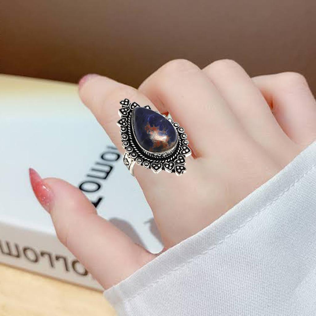 Sodalite Gemstone Handmade Silver Jewelry  "8"