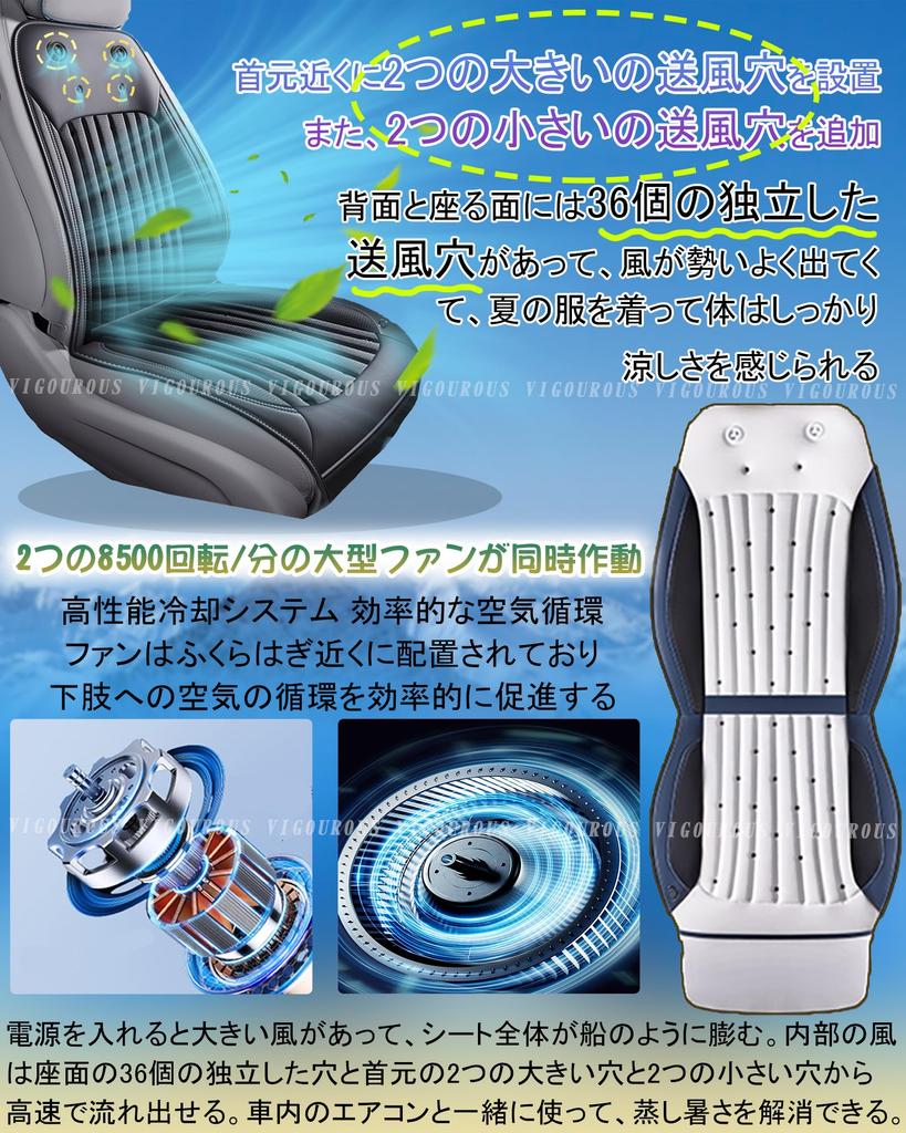VIGOUROUS Cool Seat, Car Seat Cooler, DC 12 V, Auto Start and Shut-off Function,