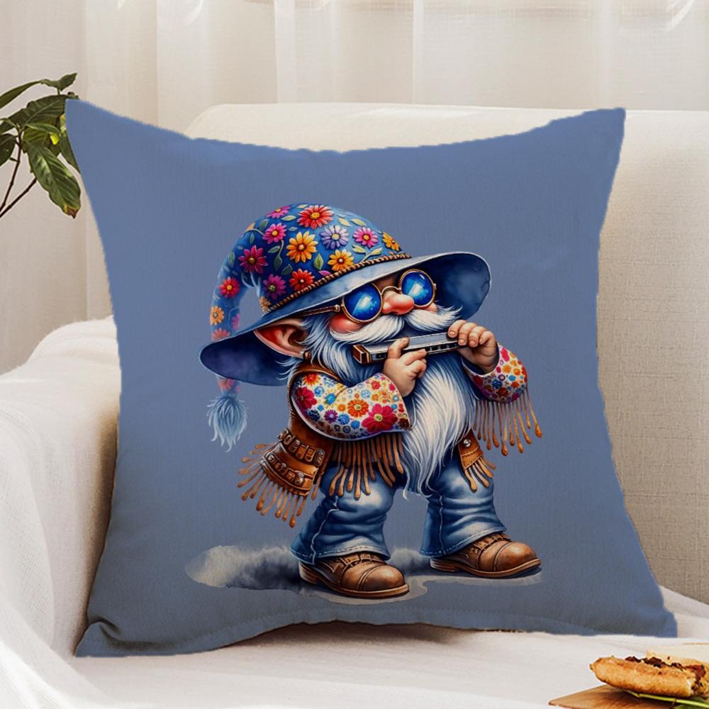 cartoon E-Everyday G-GnomesS Cushion Cover Premium Comfort Reversible Pillow Cover - Dual - Use Design for Home & Car