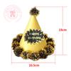 New Birthday Party Decoration Supplies Baby 1 Year Old Adult Headdress Gold  Purpl White Blue Red Cake Pointed Hat Wholesale