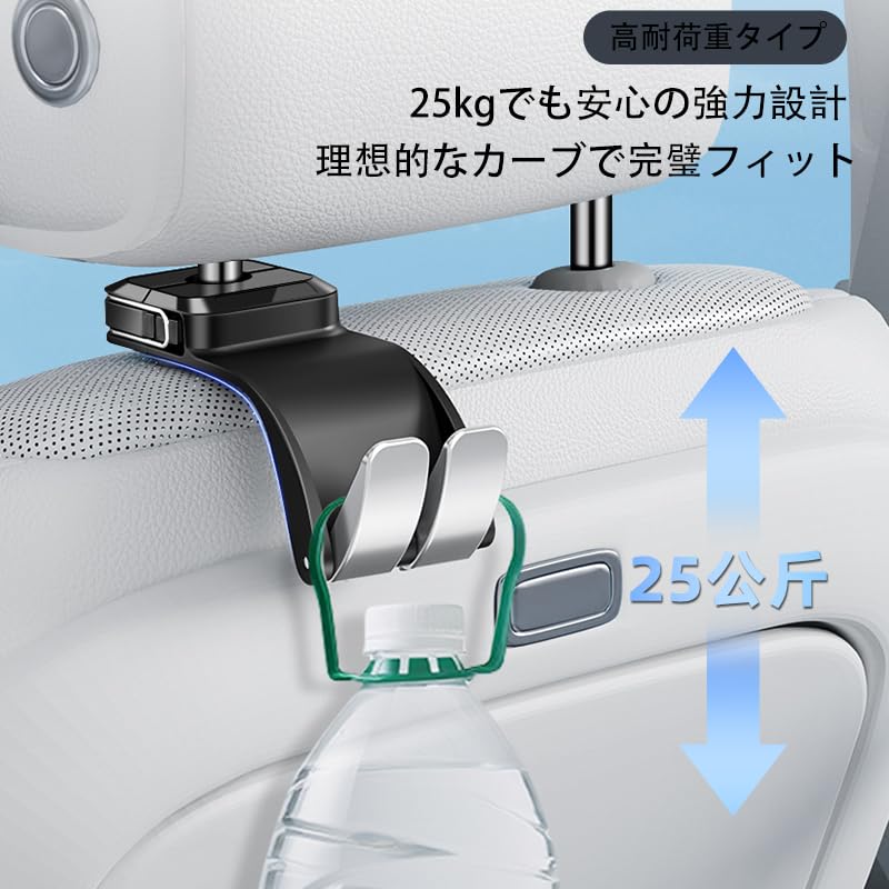 Headrest Hook for Cars, Set of 2, Seat Hook, Luggage