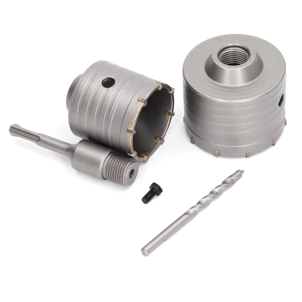 5 Stück Betonlochbohrersatz 45# Stahl YG8 Legierung Wandbohrer-Set für Mauerwerk Steine Ziegel