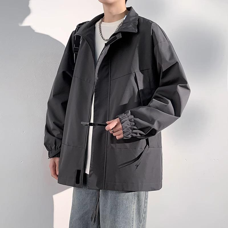 Hooded Jacket Men's Spring and Autumn New Casual Work Jacket Waterproof Jacket