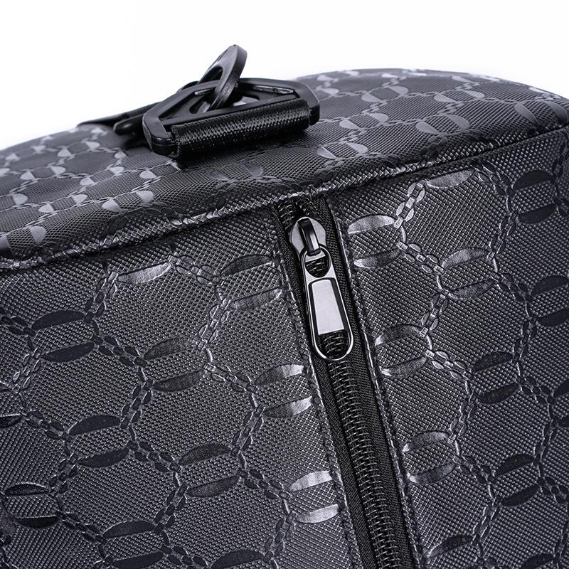 Men and Women's Short-distance Business Trip Printed Large-capacity Luggage Bag PU Waterproof Fashion Simple Handbag