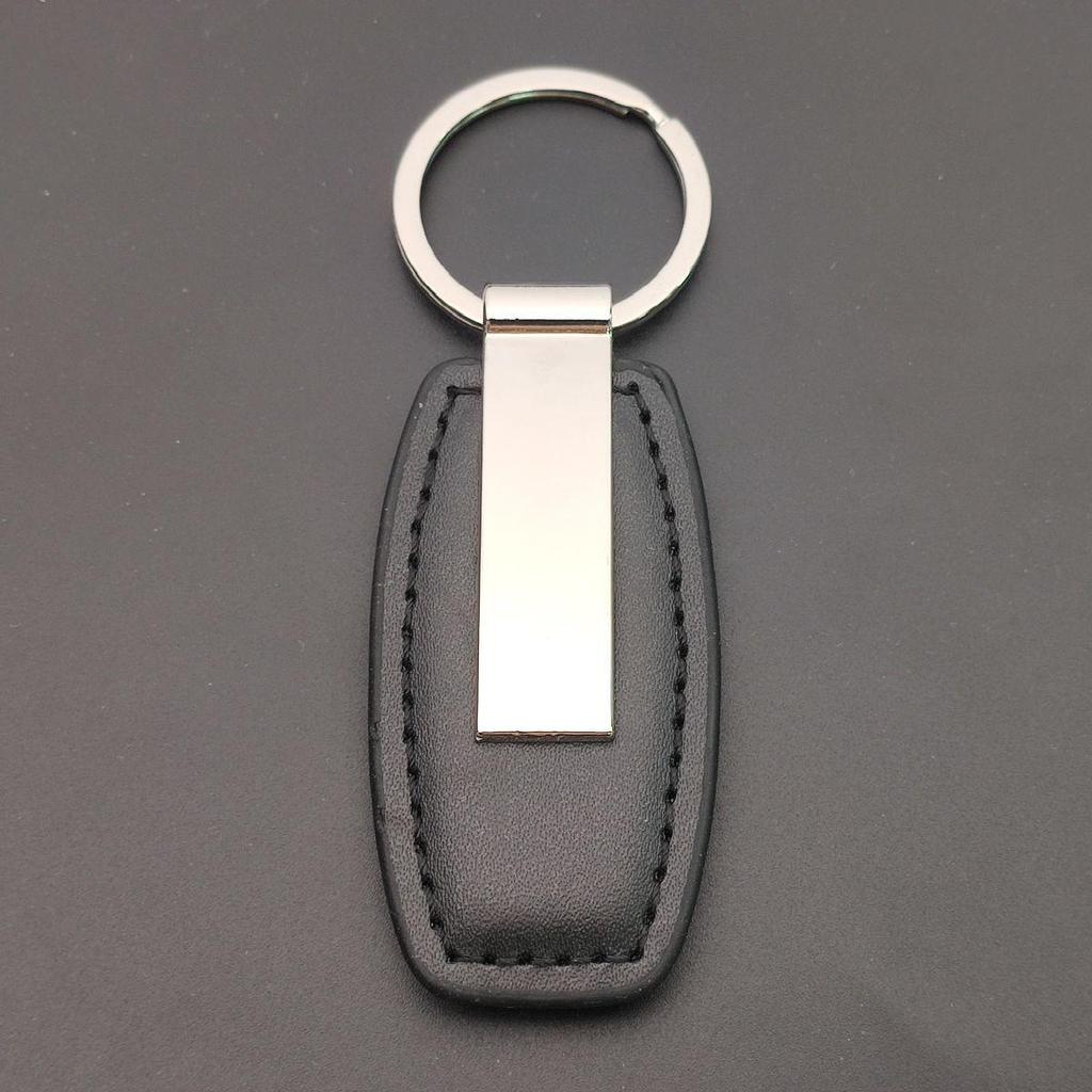 Metal Tokalı Erkek Dikdörtgen Deri Anahtarlık - Araba Hediyesi Anahtarlık