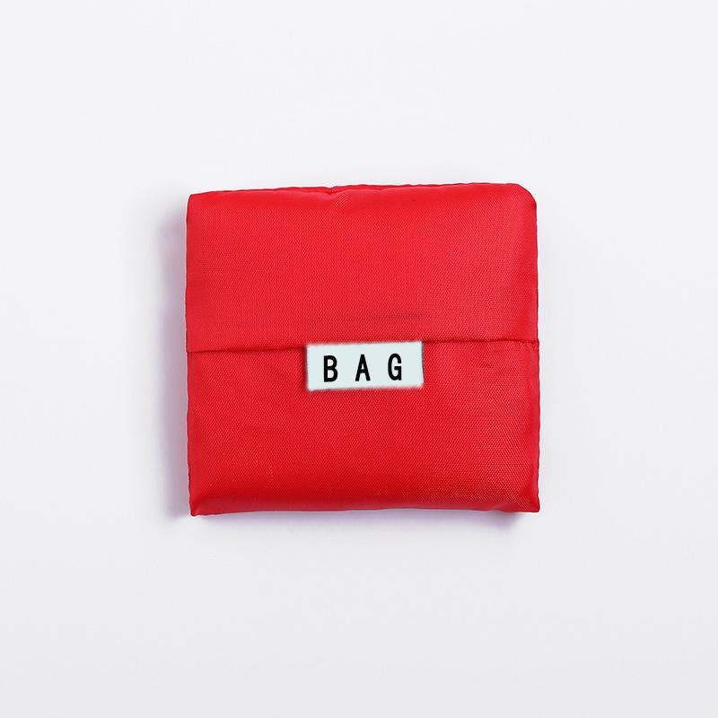 Solid Color Foldable Shopping Bag Eco Reusable Tote Oxford Fabric Casual Large-capacity Shopping Bag Home Storage Bag Supplies CLE