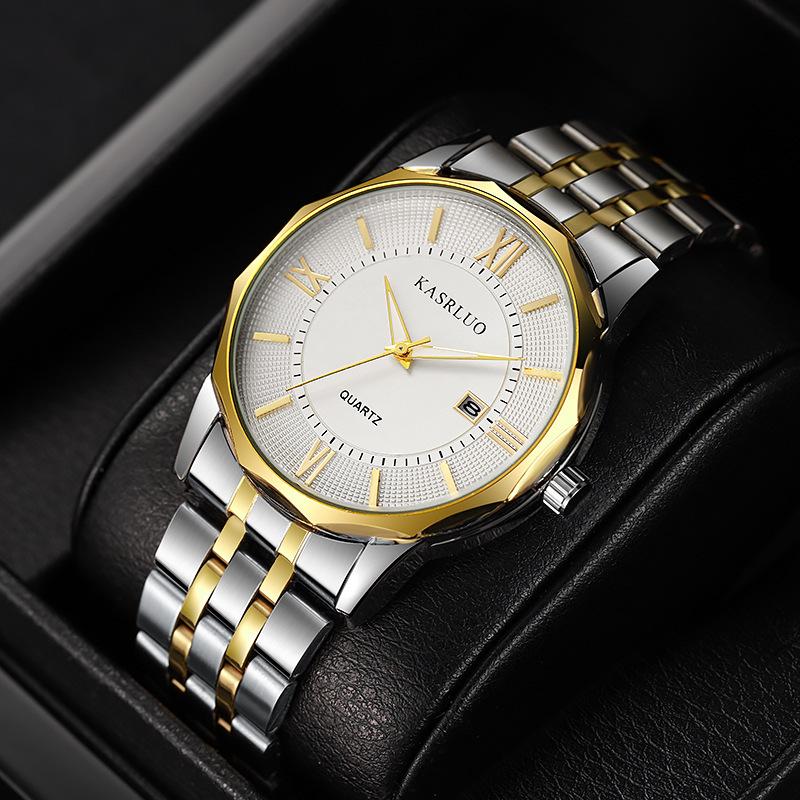 Men S Watch Business Simple Fashion Trend Calendar Steel Belt High-End Waterproof Men S Watch Exquisite
