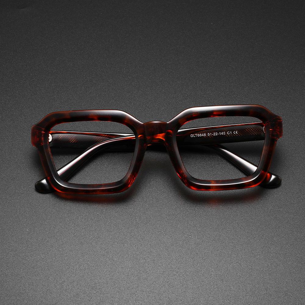 

Handmade Acetate Sunglasses Eyeglasses Frame Women for Men Square Thick Acetate Frame UV400 Driving Sun Glasses Optics Eyewear