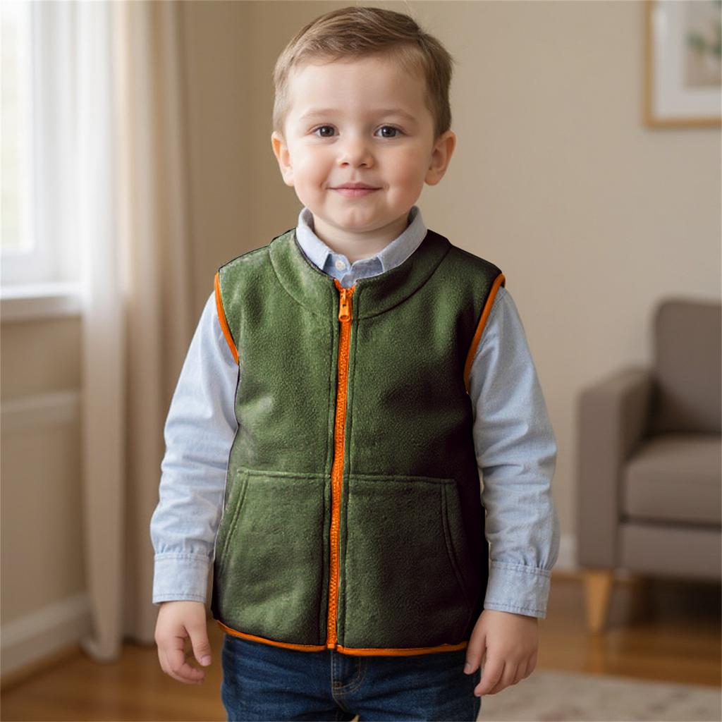 Children's Vest  Fleece Vest  And Winter Plus Velvet Thickened Waistcoat Children's Vest