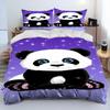 Panda Quilt Cover 2 Piece Set, Microfiber Quilt Cover Bedding Sets With Pillowcases For Kids Adult Comforter Cover Double
