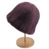 Mink hat women's autumn and winter casual warmth thickened mink basin hat top hat fur hat versatile adult hat