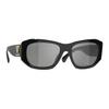 Chanel Logo Acetate Square Sunglasses Unisex sunglasses Black CH5554-C622/T8