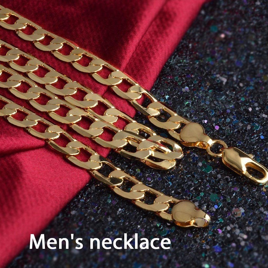 Male Necklace Metal Party Festival Holiday Wedding Engagement Club Chain Link Choker Street Punk Jewelry for Man