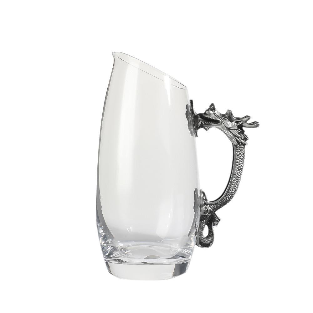 Chinese Zodiac Retro Wine Glass Set In Leather Case - Small White Glasses Gift Set