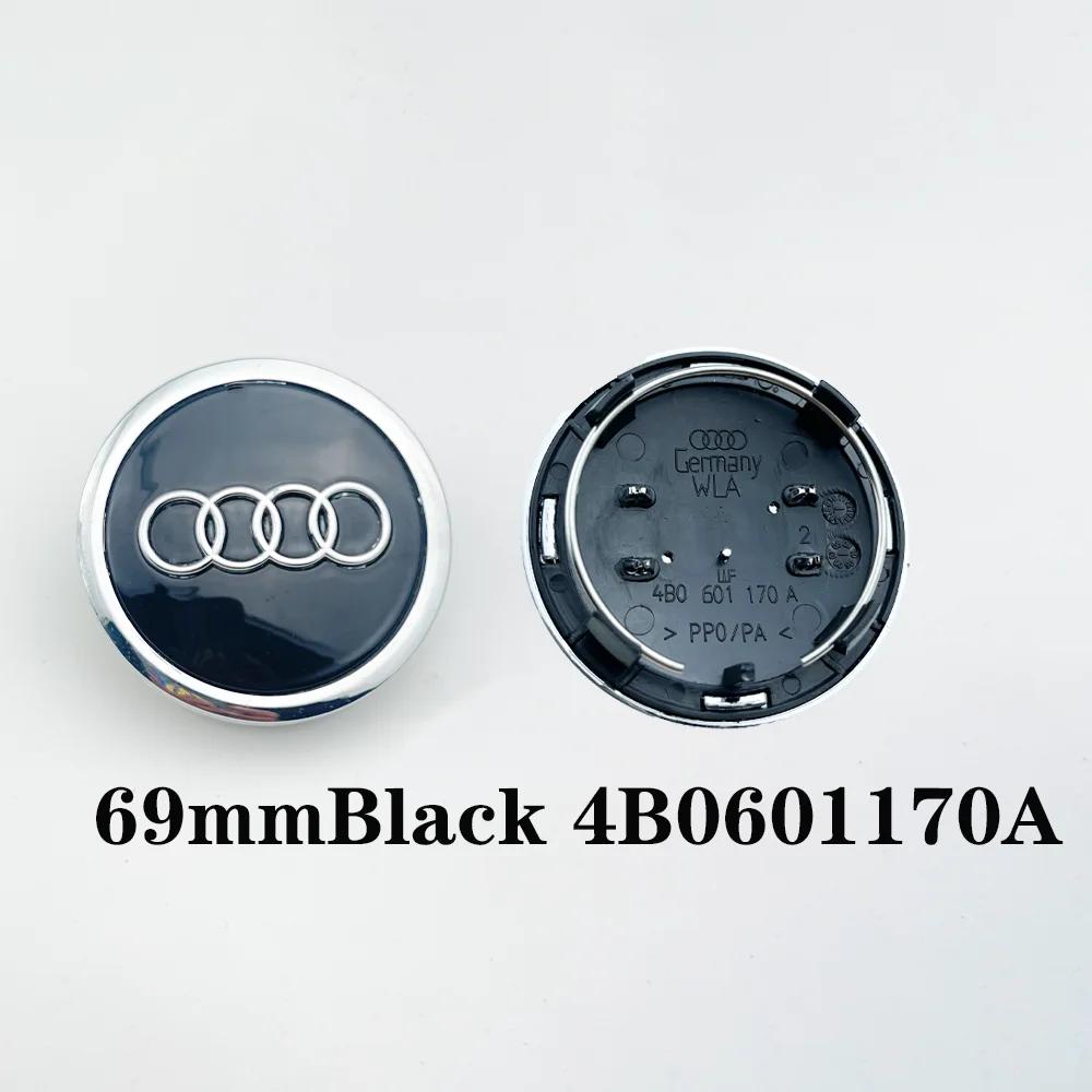 MMM New Black Grey 4pcs Set Audi Car Wheel Center Caps 60mm 61mm 69mm 68mm Automotive for Audi A3 A4 A5 A6 A7 A8 S4 S6 4B0601170
