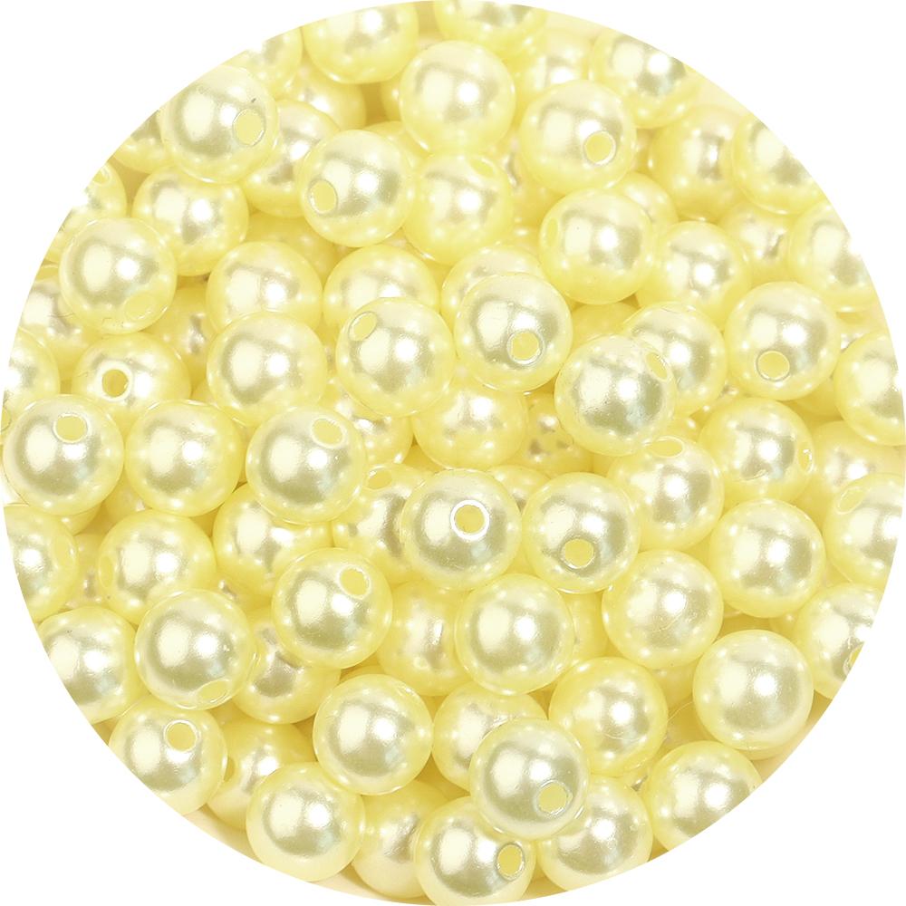 50-1000pcs/Lot 3/4/5/6/8/10/12mm Round Acrylic Plastic Beads ABS Imitation Pearl Beads Loose Spacer Bead For Jewelry Making
