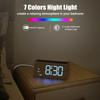 G60 Wood Grain Digital Clock Adjustable Volume & Dimmer Snooze DST Loud Alarm Wood Decor Electric Desk Clock with USB Port