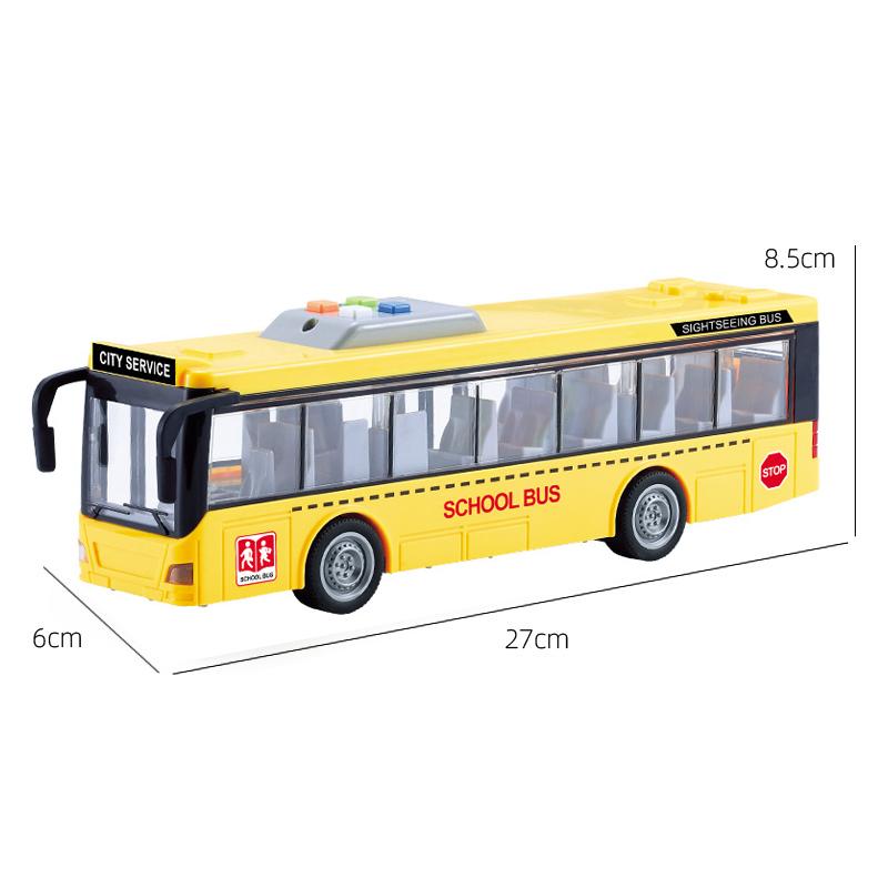 

Articulated Bus Die Casting Model Large Simulation Inertia Sound Light Double Section Bus Campus Car Toys For Kids