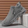 Chaussures de Travail Antidérapantes à Fermeture Éclair pour Homme Printemps Chaussures Décontractées Sportives Utilitaires Baskets