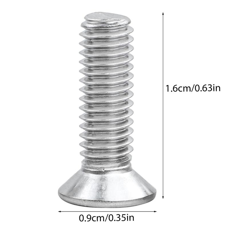 Set of 100 Versatile Stainless Steel Countersunk Screws Long lasting Flat Head Screws for Home & Industry & Outdoor Use