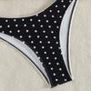 Women's Tankini Strap V-neck Polo-dot Low Waist Sexy Split Bikini Swimsuit