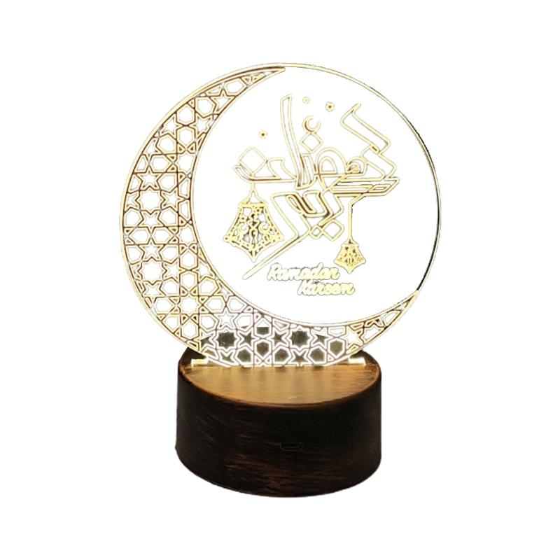 

Eid Led Light Desktop Декоративный лунный звездный ландшафтный светильник Украшение для фестиваля Внутренний декор ресторана Столовая