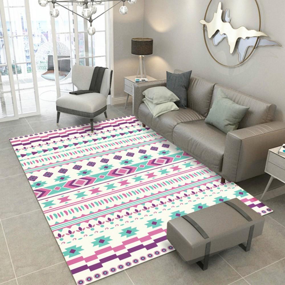 Scandinavian Geometric Area Rug – Non-Slip Durable Carpet, for Living Room Sofa Bedroom Decor
