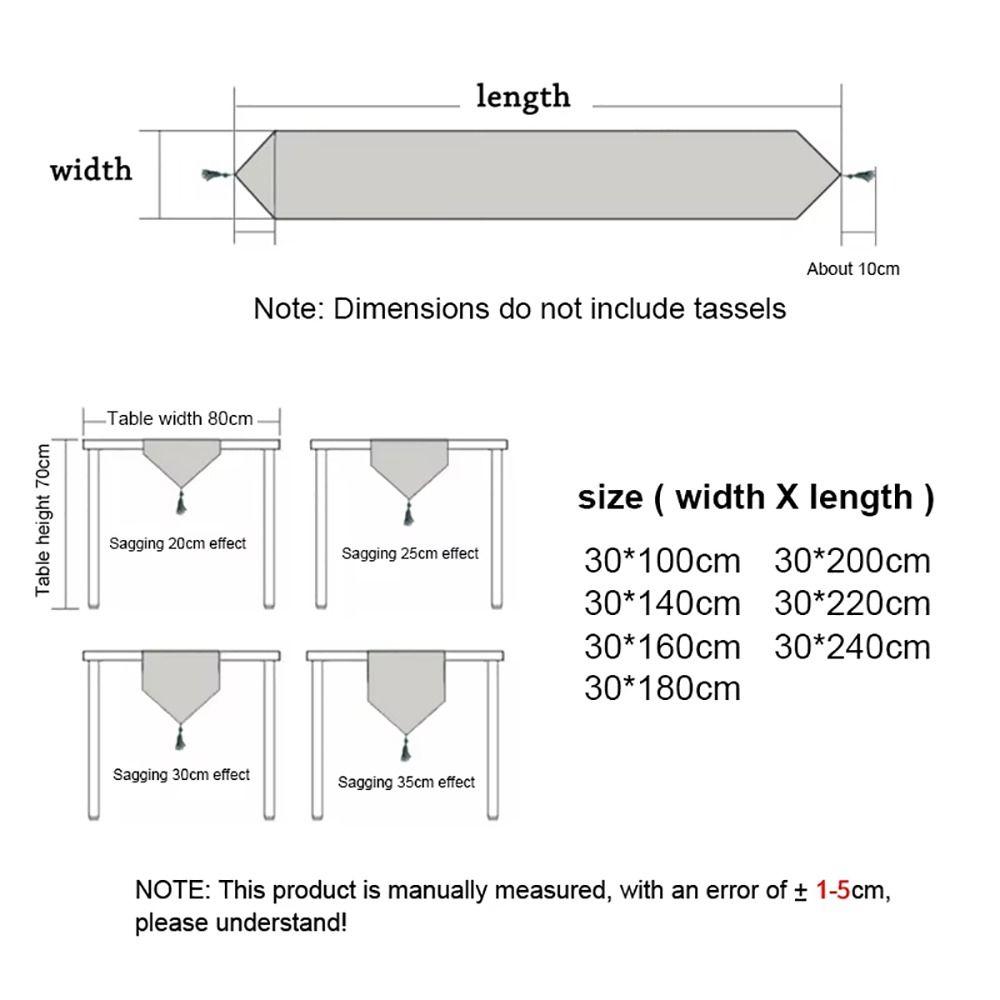 1Pcs Nordic Style Tablerunner 30x120cm 30x200cm Boho Decor Tablecloth Home Wedding Party Decoration
