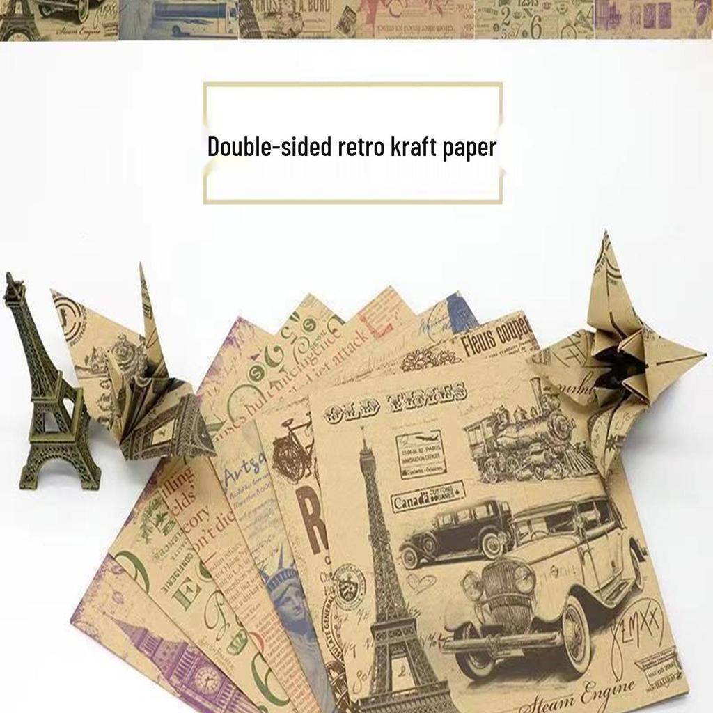 15cm Double-Sided Retro Origami Paper for Kids' Crafts