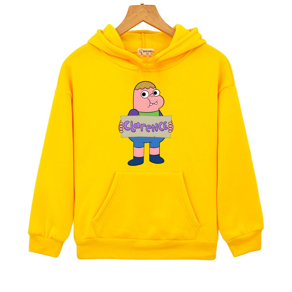 Clarence Kinder Kapuzenpullover Grafikdruck Niedliches Sweatshirt Mode Pullover Sudaderas Capucha Herbst/Winter Bequemes Oberteil