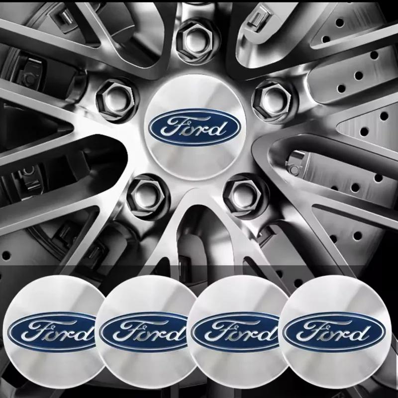 Autosticker 4 stuks 54 mm Auto Originele Wielnaafdopjes Naafdoppen Decoratie Voor Ford Focus MK2 Fiesta Mondeo Galaxy Falcon Territ