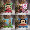 Cute p-Paul Frank Cushion Cover Premium Comfort Reversible Pillow Cove -Two In One Design for Any Room & Car Interior